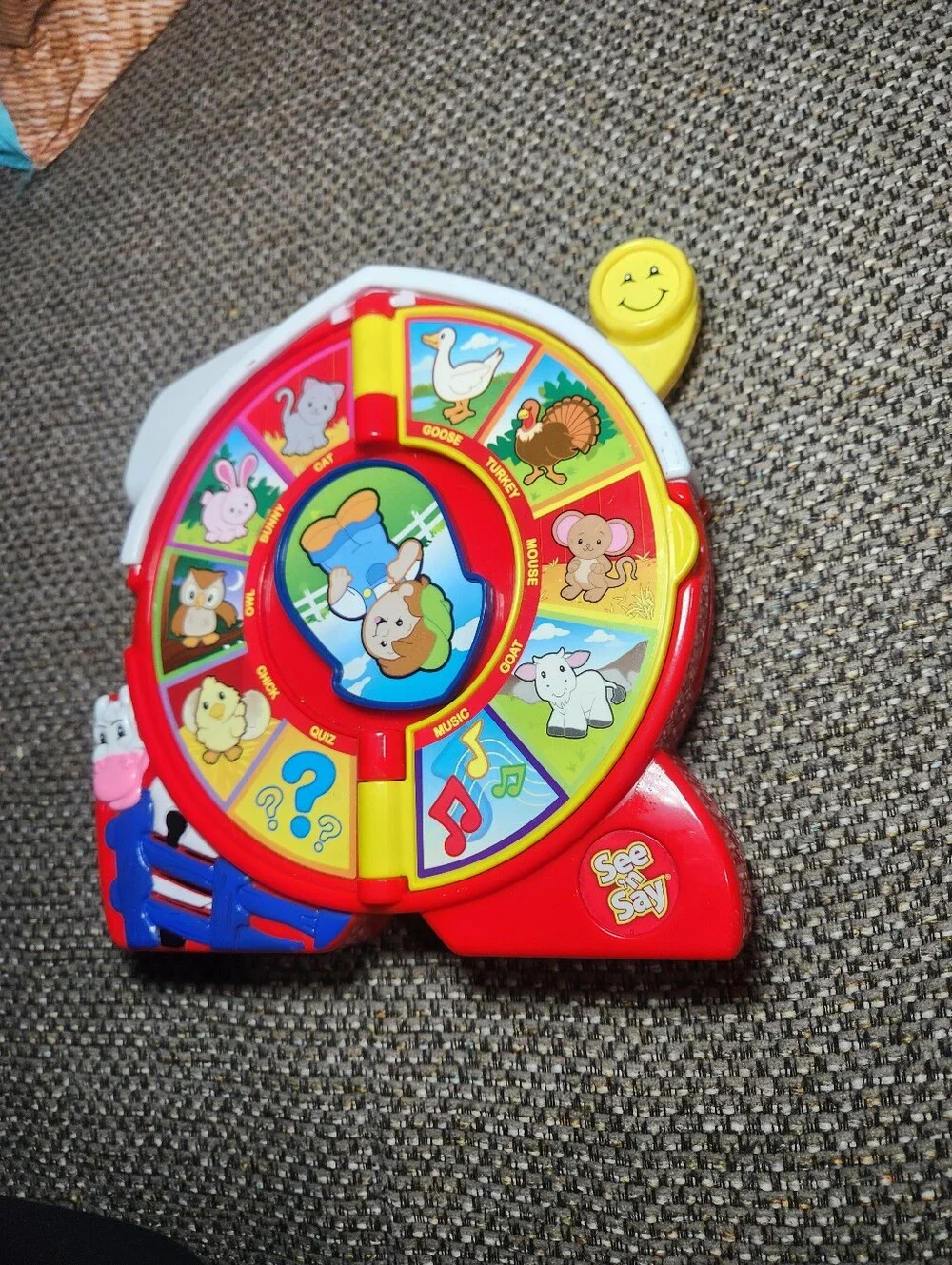 Mattel See 'n Say Red and Yellow Animal Sound Learning Spinner 2003